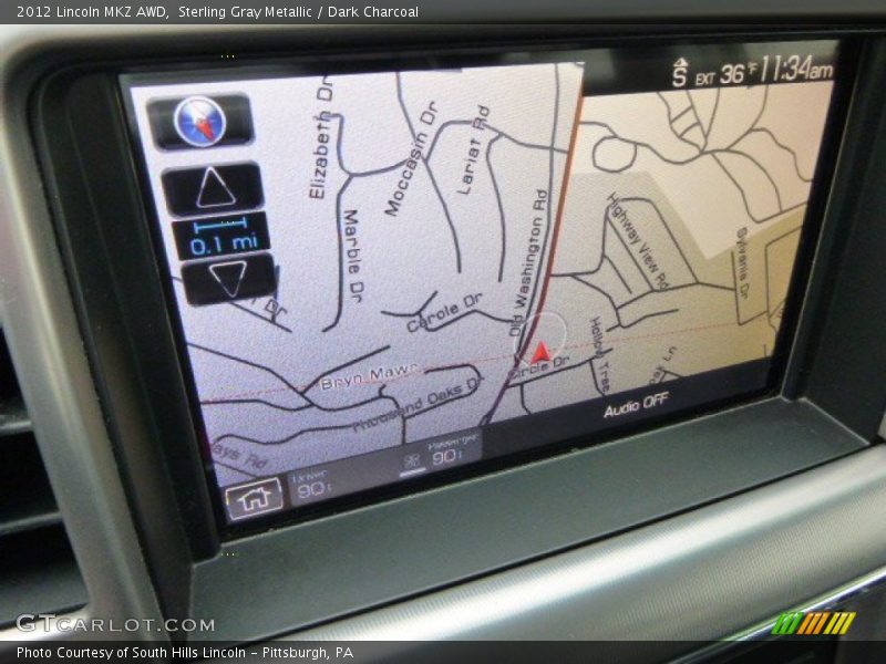 Sterling Gray Metallic / Dark Charcoal 2012 Lincoln MKZ AWD