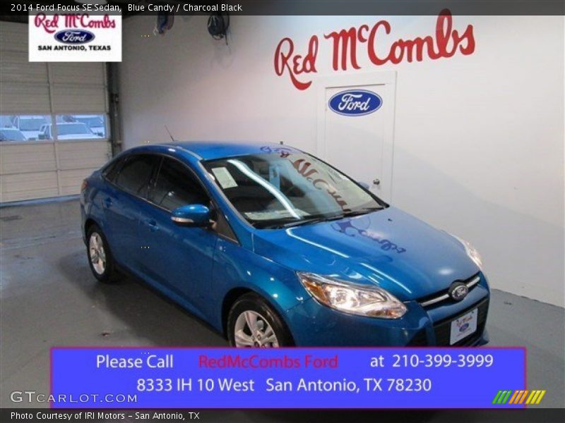 Blue Candy / Charcoal Black 2014 Ford Focus SE Sedan
