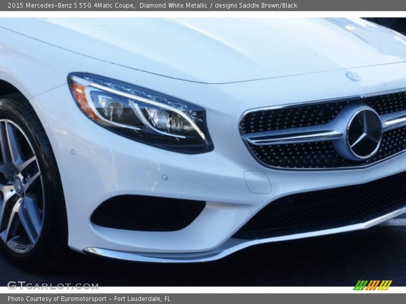 Diamond White Metallic / designo Saddle Brown/Black 2015 Mercedes-Benz S 550 4Matic Coupe