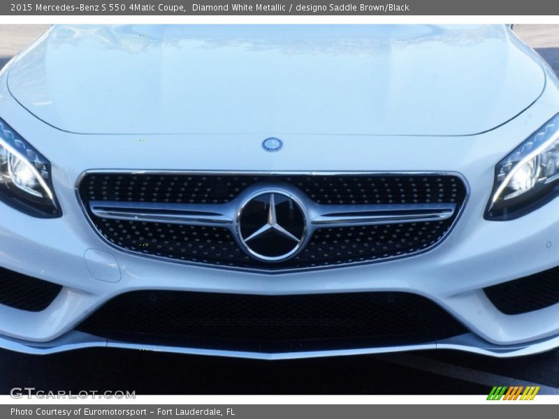 Diamond White Metallic / designo Saddle Brown/Black 2015 Mercedes-Benz S 550 4Matic Coupe