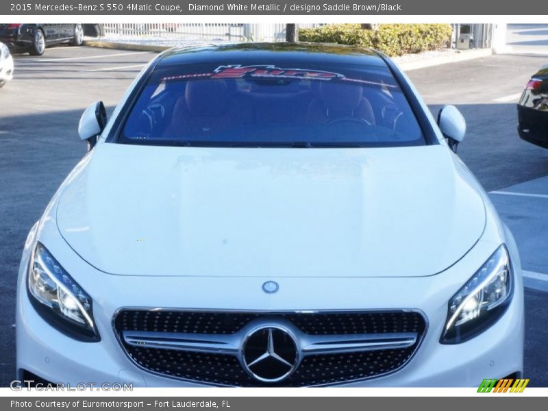 Diamond White Metallic / designo Saddle Brown/Black 2015 Mercedes-Benz S 550 4Matic Coupe