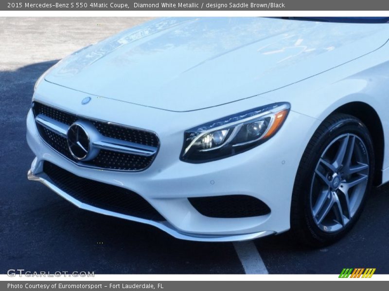 Diamond White Metallic / designo Saddle Brown/Black 2015 Mercedes-Benz S 550 4Matic Coupe