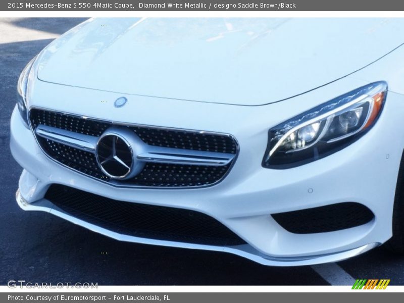 Diamond White Metallic / designo Saddle Brown/Black 2015 Mercedes-Benz S 550 4Matic Coupe