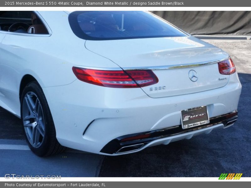Diamond White Metallic / designo Saddle Brown/Black 2015 Mercedes-Benz S 550 4Matic Coupe