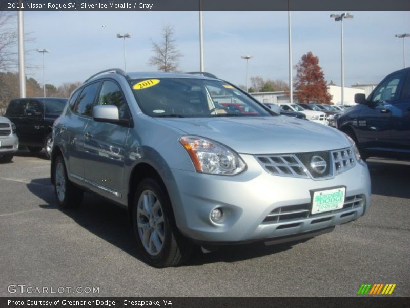 Silver Ice Metallic / Gray 2011 Nissan Rogue SV