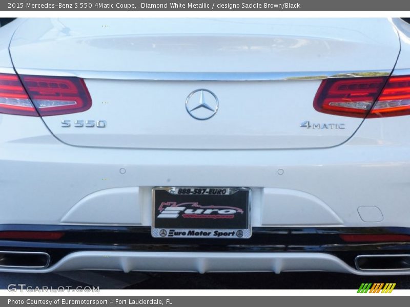 Diamond White Metallic / designo Saddle Brown/Black 2015 Mercedes-Benz S 550 4Matic Coupe