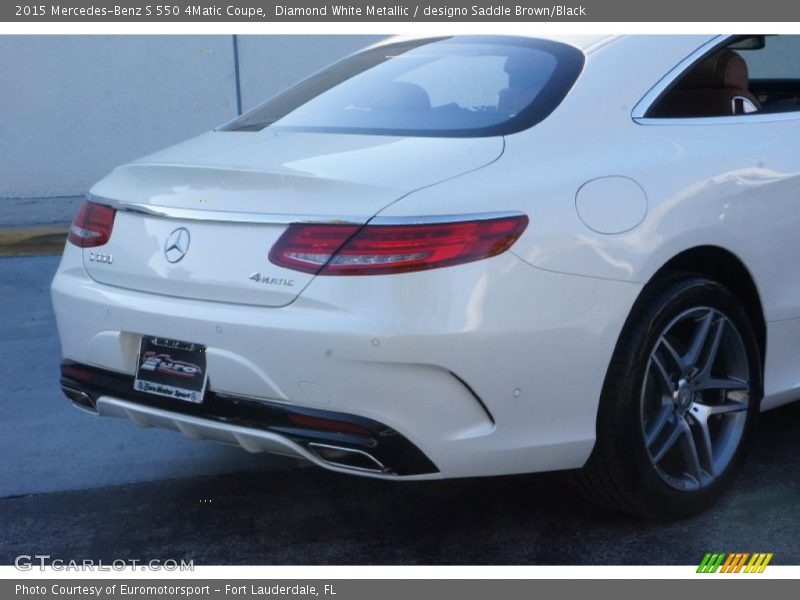 Diamond White Metallic / designo Saddle Brown/Black 2015 Mercedes-Benz S 550 4Matic Coupe
