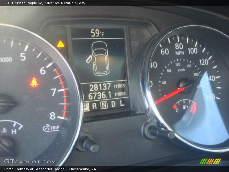 Silver Ice Metallic / Gray 2011 Nissan Rogue SV
