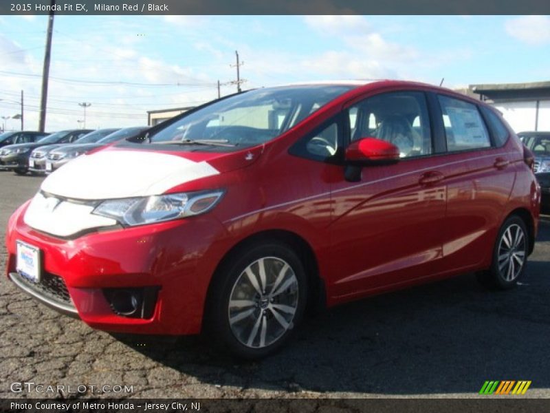 Milano Red / Black 2015 Honda Fit EX