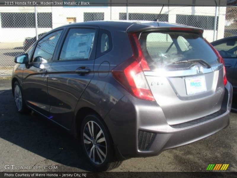 Modern Steel Metallic / Black 2015 Honda Fit EX