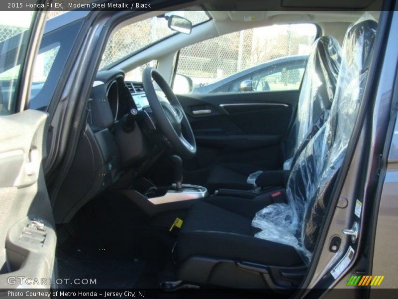 Modern Steel Metallic / Black 2015 Honda Fit EX