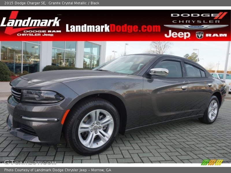 Granite Crystal Metallic / Black 2015 Dodge Charger SE