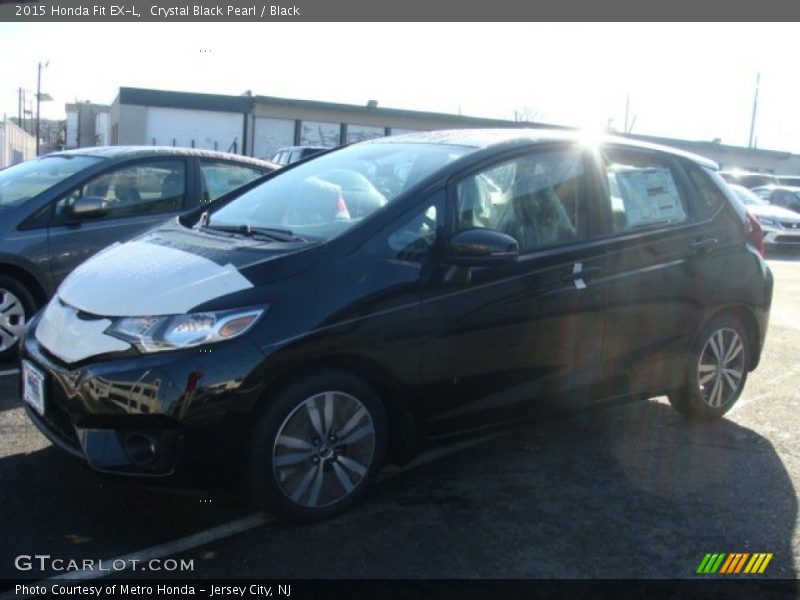 Crystal Black Pearl / Black 2015 Honda Fit EX-L