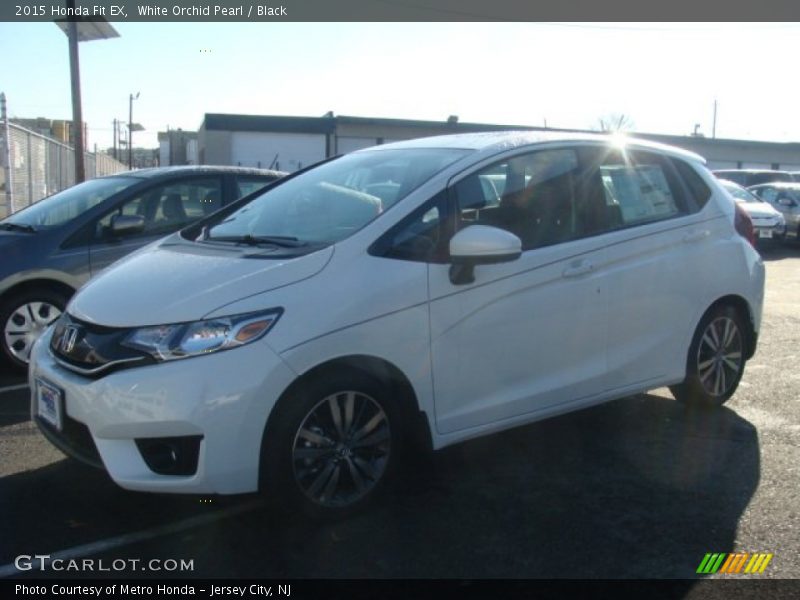 White Orchid Pearl / Black 2015 Honda Fit EX