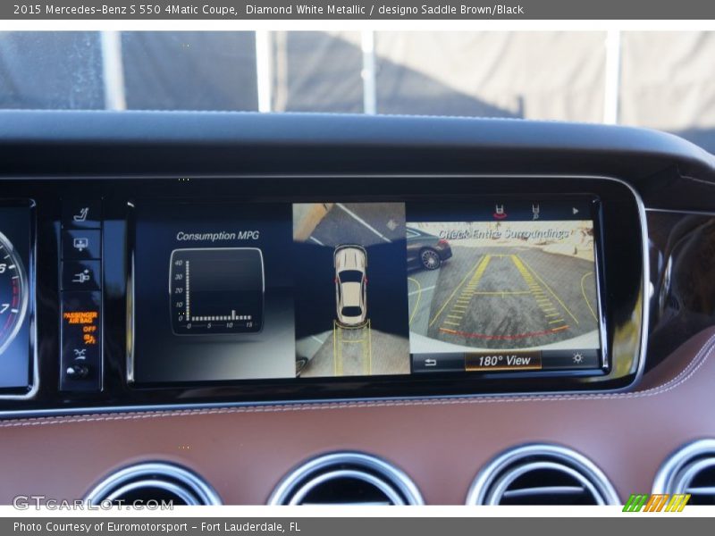 Diamond White Metallic / designo Saddle Brown/Black 2015 Mercedes-Benz S 550 4Matic Coupe