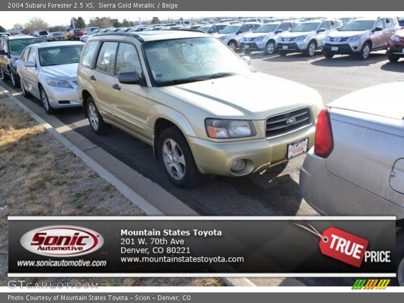 Sierra Gold Metallic / Beige 2004 Subaru Forester 2.5 XS