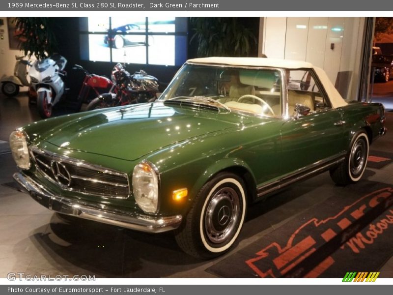 Dark Green / Parchment 1969 Mercedes-Benz SL Class 280 SL Roadster