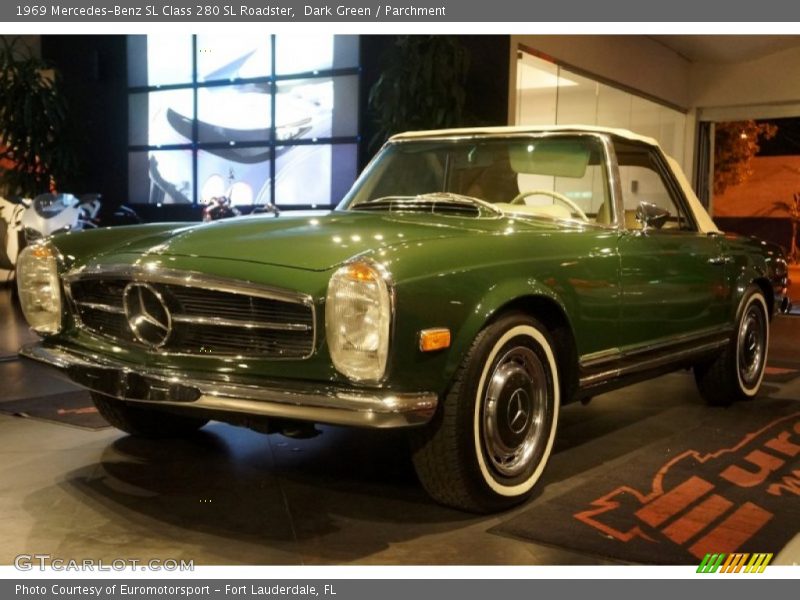 Dark Green / Parchment 1969 Mercedes-Benz SL Class 280 SL Roadster