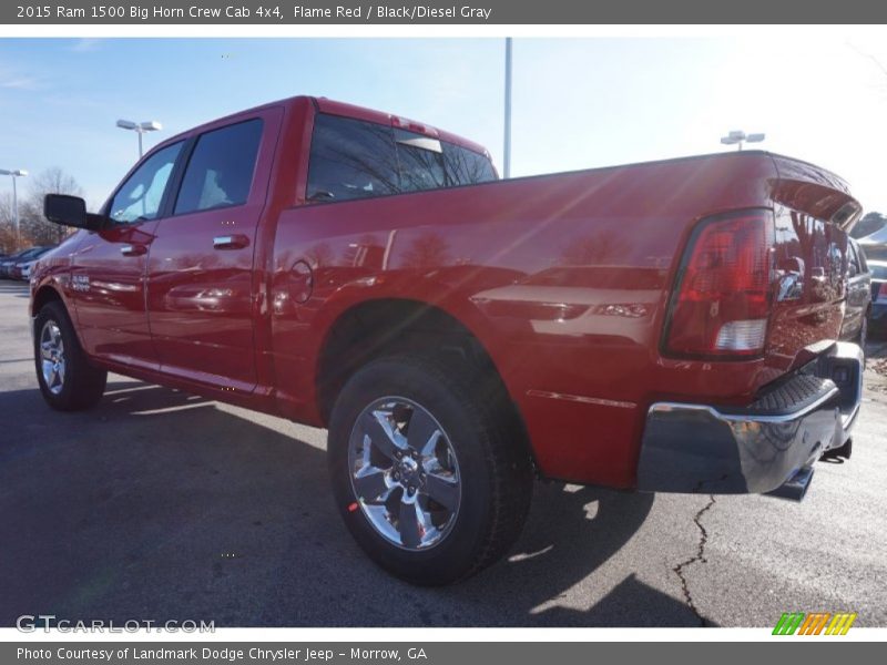 Flame Red / Black/Diesel Gray 2015 Ram 1500 Big Horn Crew Cab 4x4