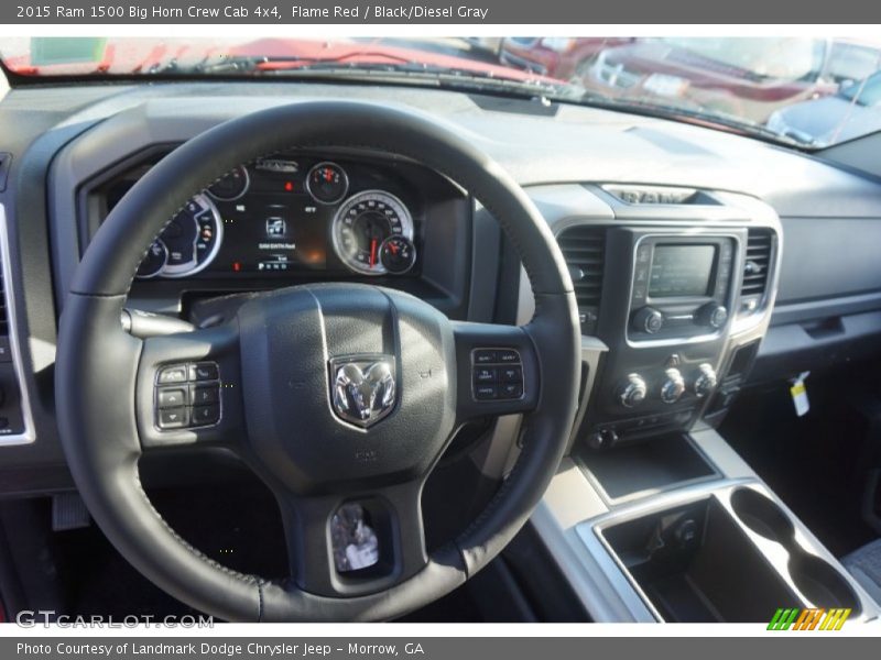 Flame Red / Black/Diesel Gray 2015 Ram 1500 Big Horn Crew Cab 4x4