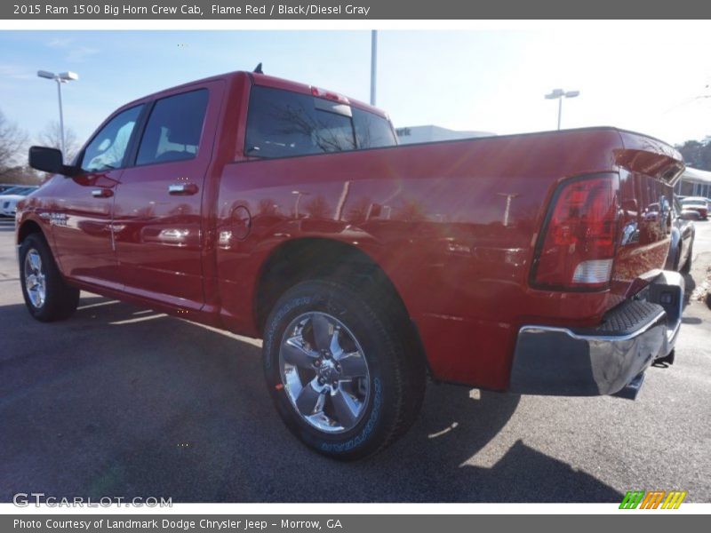 Flame Red / Black/Diesel Gray 2015 Ram 1500 Big Horn Crew Cab