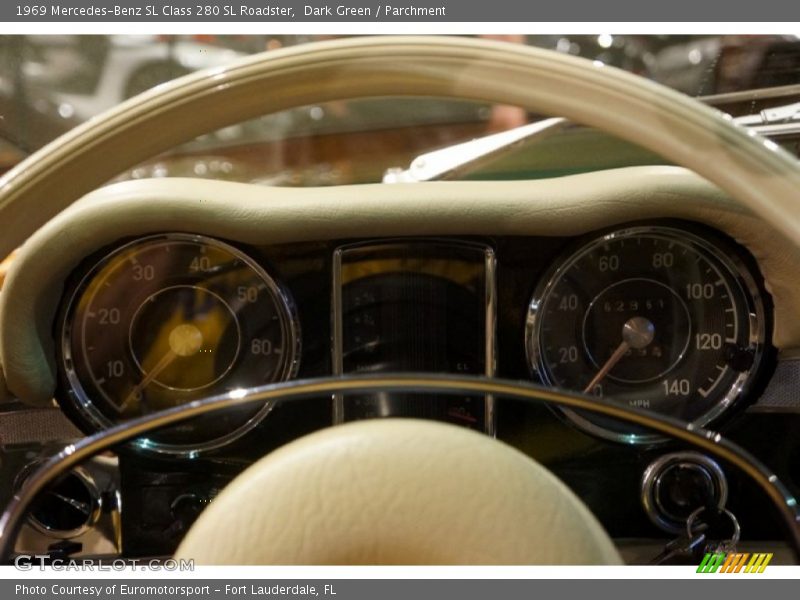 Dark Green / Parchment 1969 Mercedes-Benz SL Class 280 SL Roadster