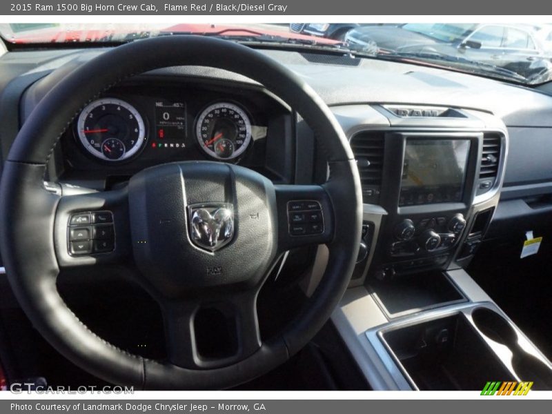 Flame Red / Black/Diesel Gray 2015 Ram 1500 Big Horn Crew Cab