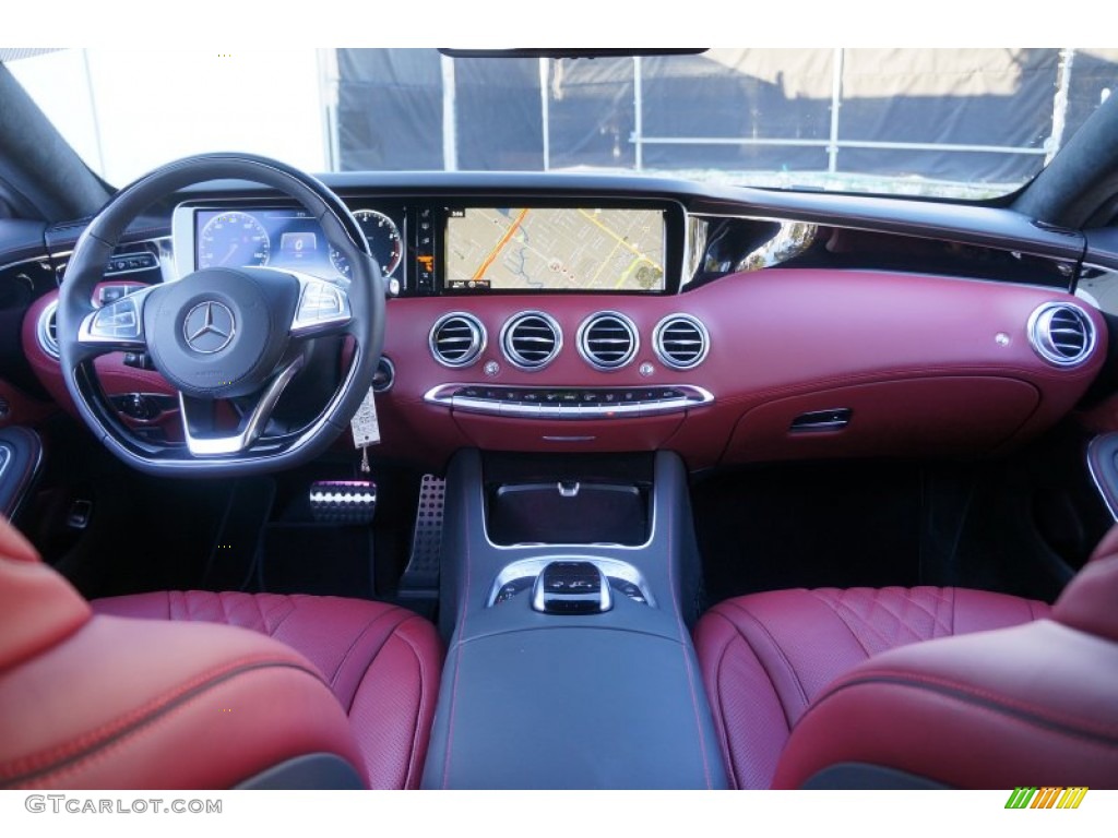 2015 Mercedes-Benz S 550 4Matic Coupe designo Bengal Red/Black Dashboard Photo #100000142
