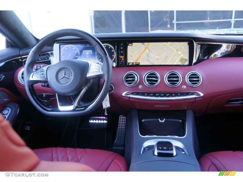 2015 Mercedes-Benz S 550 4Matic Coupe designo Bengal Red/Black Dashboard Photo #100000164