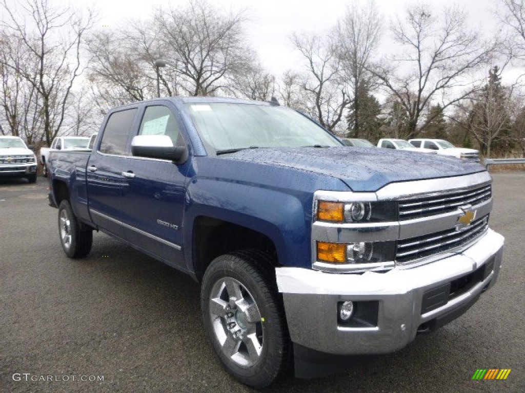 Deep Ocean Blue Metallic 2015 Chevrolet Silverado 2500HD LTZ Crew Cab 4x4 Exterior Photo #100001938