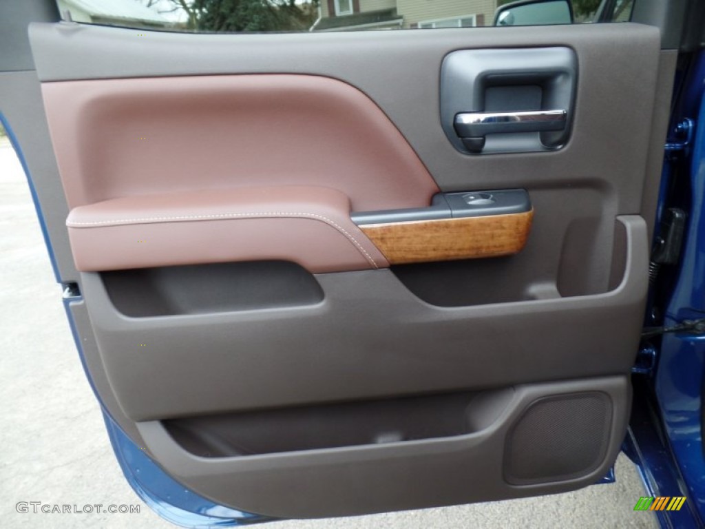 2015 Chevrolet Silverado 2500HD High Country Crew Cab 4x4 High Country Saddle Door Panel Photo #100001941