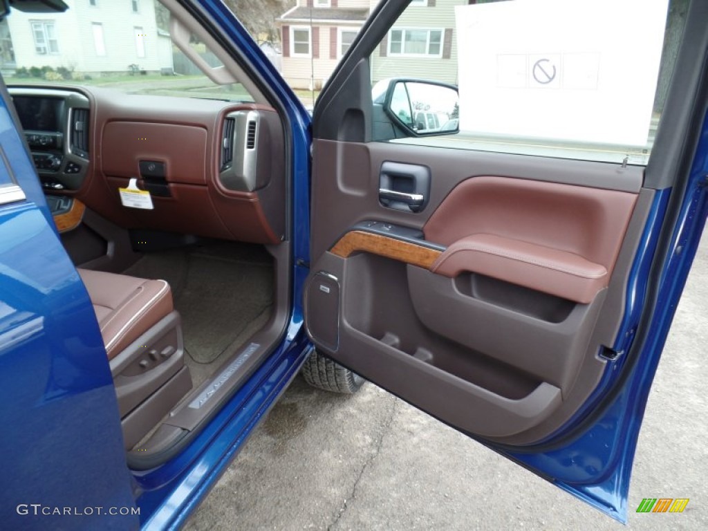 2015 Chevrolet Silverado 2500HD High Country Crew Cab 4x4 High Country Saddle Door Panel Photo #100002250