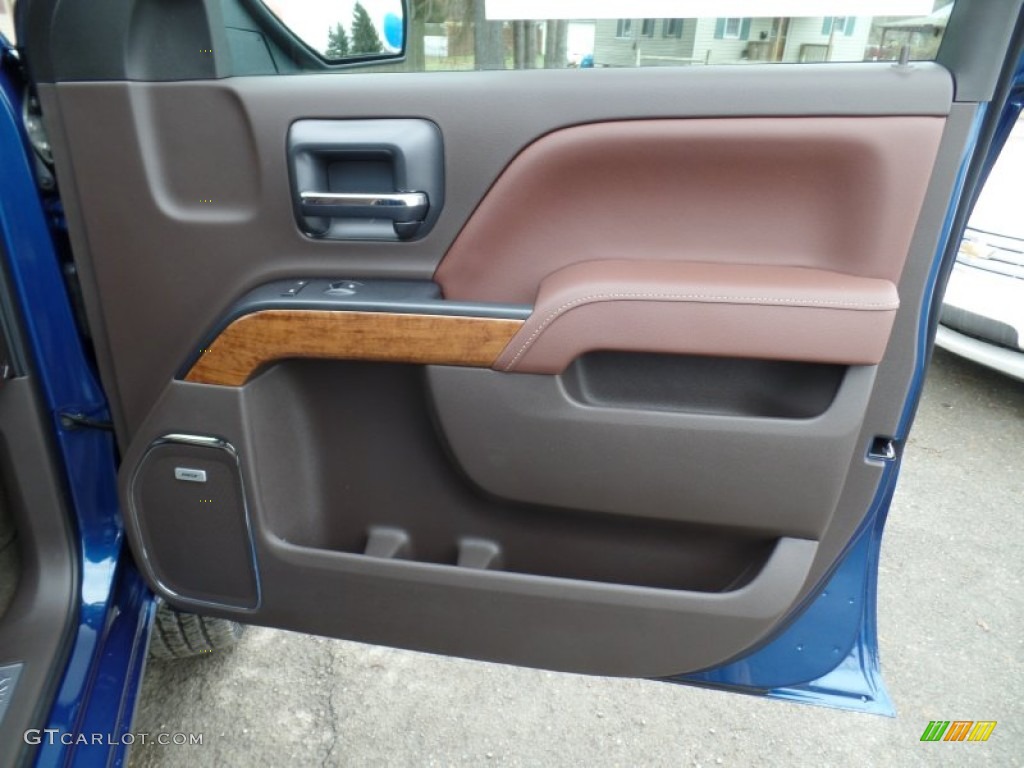 2015 Chevrolet Silverado 2500HD High Country Crew Cab 4x4 High Country Saddle Door Panel Photo #100002271