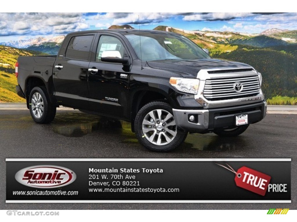 2015 Tundra Limited CrewMax 4x4 - Attitude Black Metallic / Sand Beige photo #1