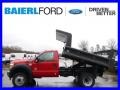 Vermillion Red 2015 Ford F550 Super Duty XL Regular Cab 4x4 Dump Truck