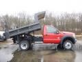  2015 F550 Super Duty XL Regular Cab 4x4 Dump Truck Vermillion Red