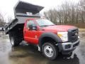 2015 Vermillion Red Ford F550 Super Duty XL Regular Cab 4x4 Dump Truck  photo #7