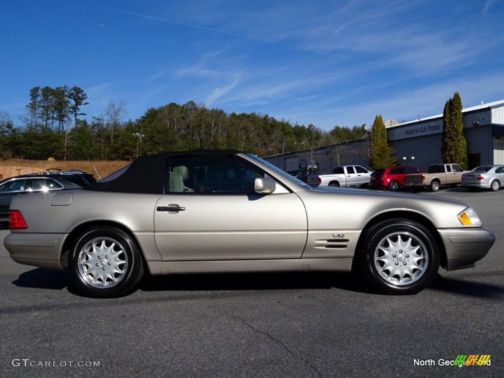 1997 SL 600 Roadster - Smoke Silver Metallic / Parchment Beige photo #8