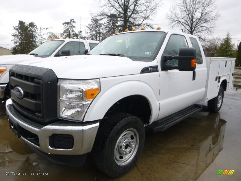 2015 F250 Super Duty XL Super Cab 4x4 Utility - Oxford White / Steel photo #9