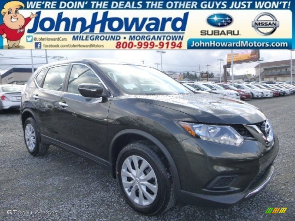 2015 Rogue S AWD - Midnight Jade / Almond photo #1