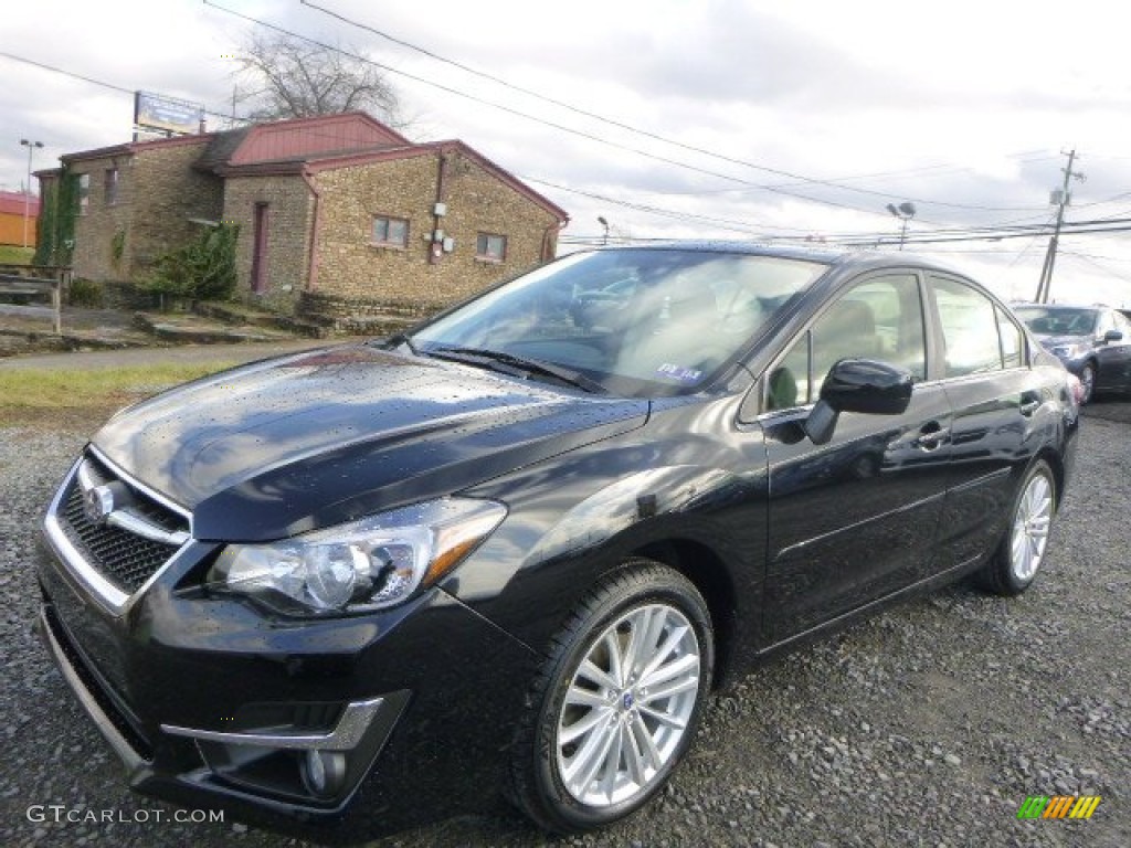 Crystal Black Silica 2015 Subaru Impreza 2.0i Premium 4 Door Exterior Photo #100013968