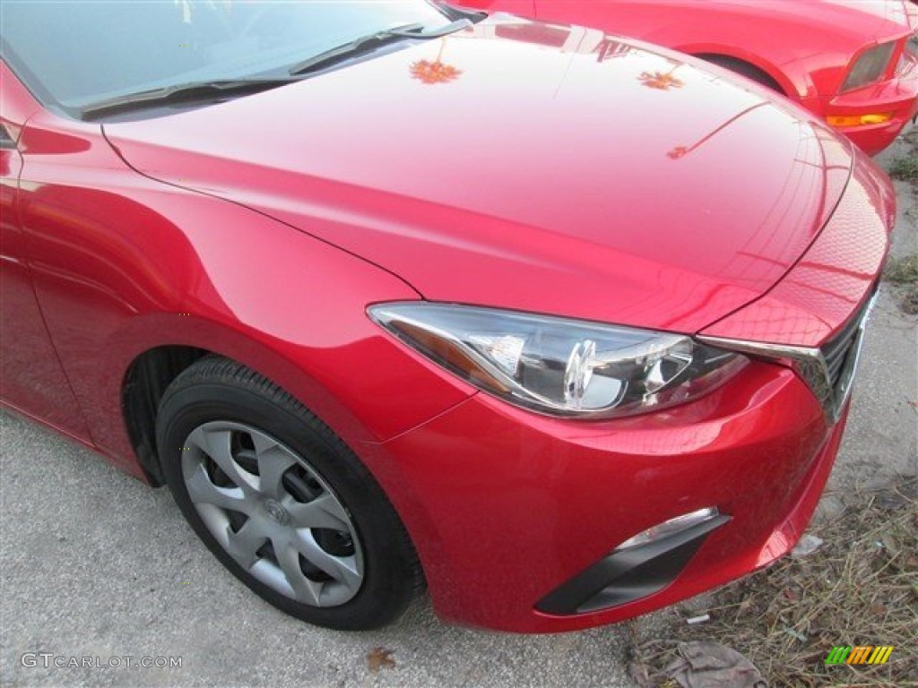 2014 MAZDA3 i SV 4 Door - Soul Red Metallic / Black photo #2