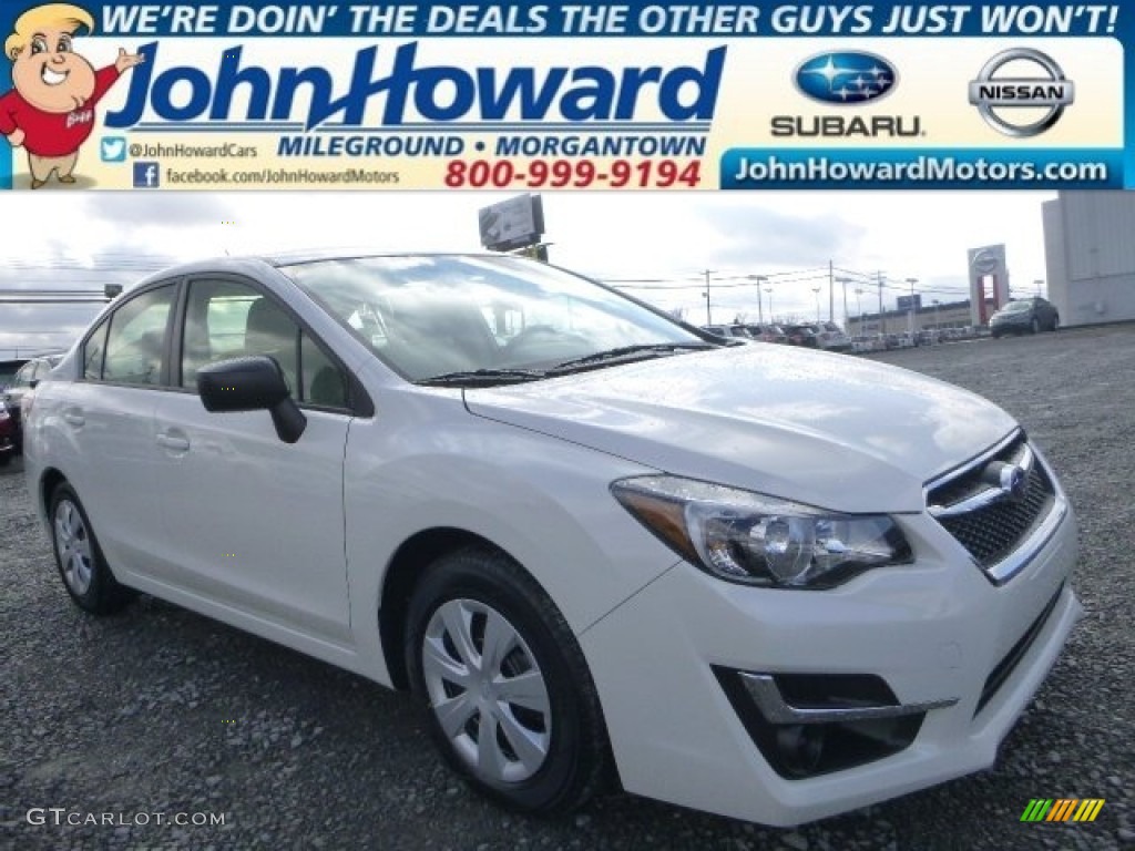 2015 Impreza 2.0i 4 Door - Crystal White Silica / Ivory photo #1