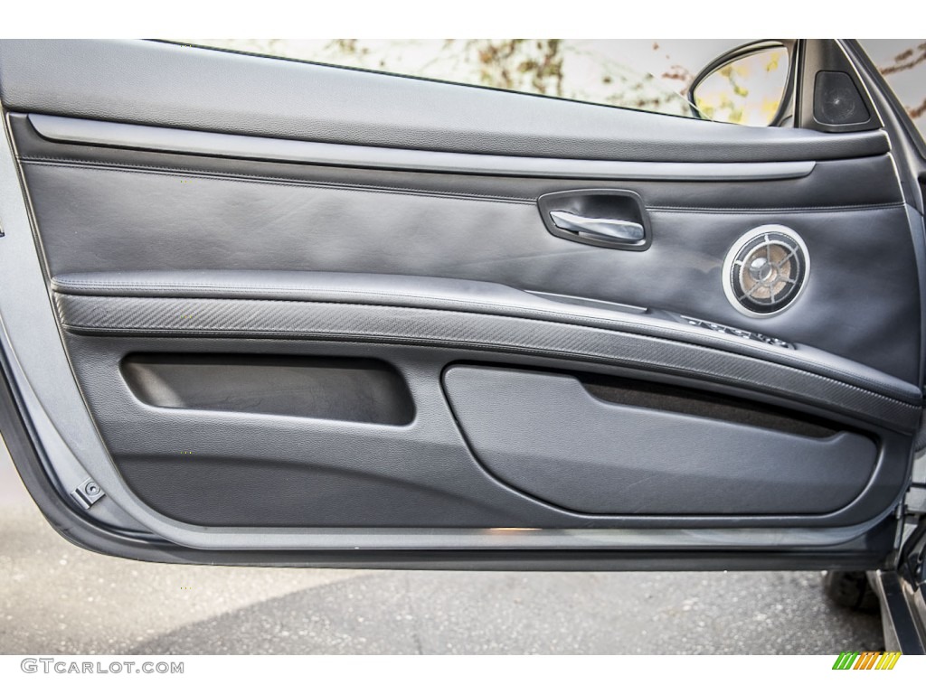 2008 BMW M3 Convertible Black Door Panel Photo #100016554