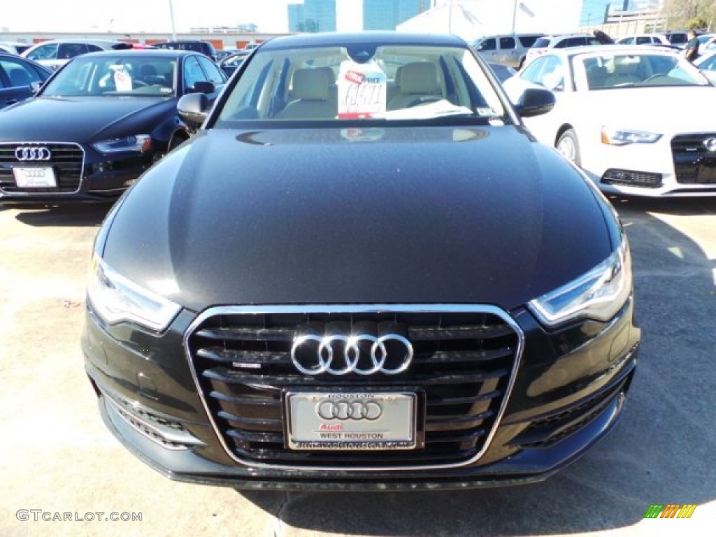 2015 A6 3.0T Prestige quattro Sedan - Havanna Black Metallic / Velvet Beige photo #2