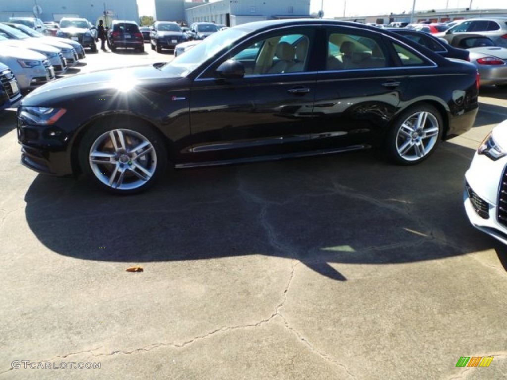 2015 A6 3.0T Prestige quattro Sedan - Havanna Black Metallic / Velvet Beige photo #4