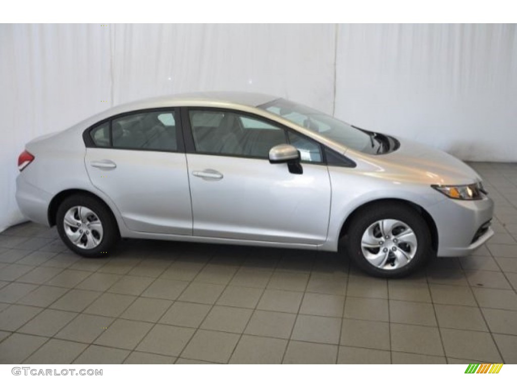 2015 Civic LX Sedan - Alabaster Silver Metallic / Gray photo #7