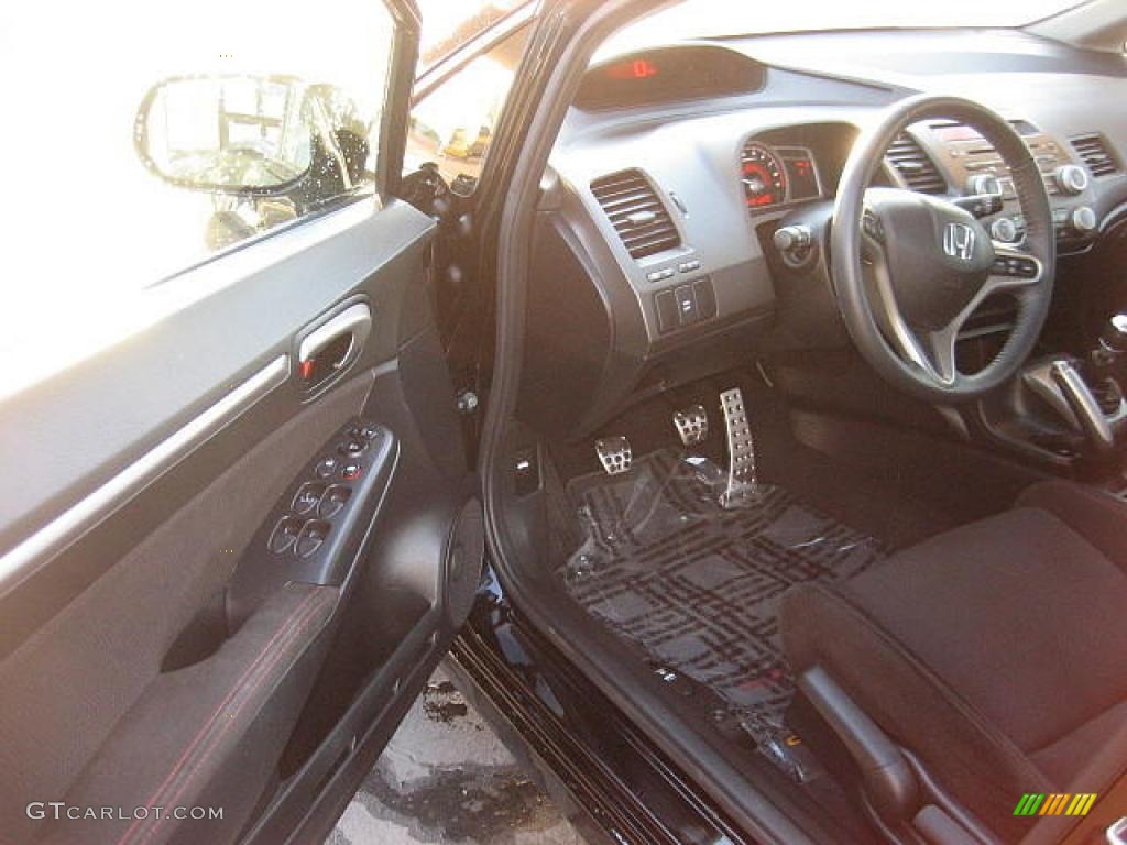 2007 Civic Si Sedan - Nighthawk Black Pearl / Black photo #4