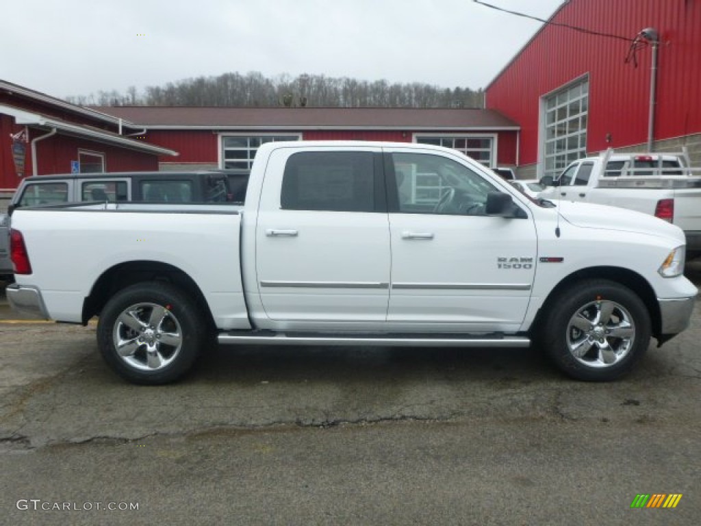 2015 1500 Big Horn Crew Cab 4x4 - Bright White / Black/Diesel Gray photo #7