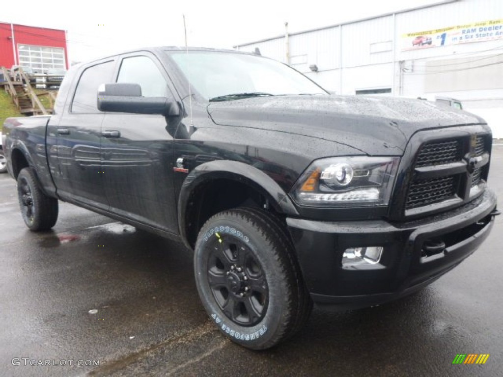 Black 2015 Ram 3500 Laramie Mega Cab 4x4 Exterior Photo #100026622